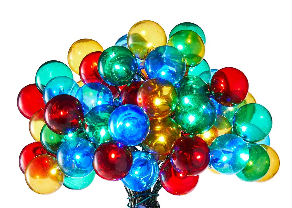 Jeu de mini lumières de Noël en globes NOMA Heritage, multicolore