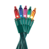 For Living Outdoor 300 Mini Incandescent Christmas Lights, Multicolour CloseUp