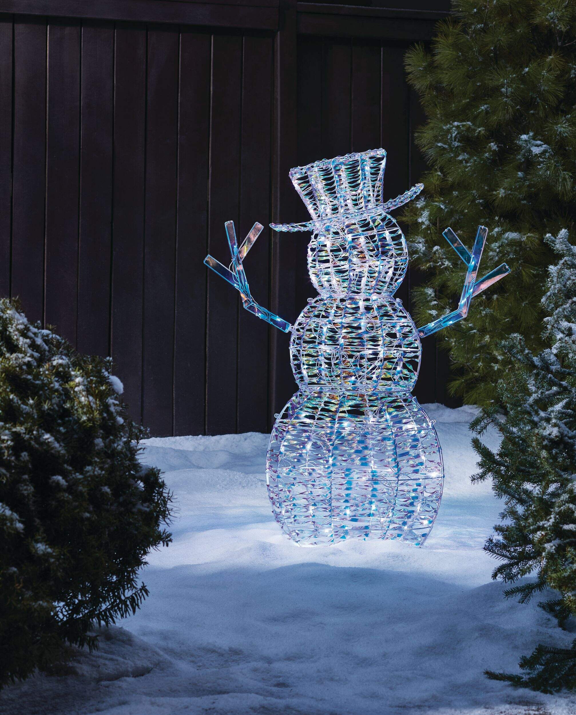 Home Depot Iridescent Snowman 54 - 2jjfh87
