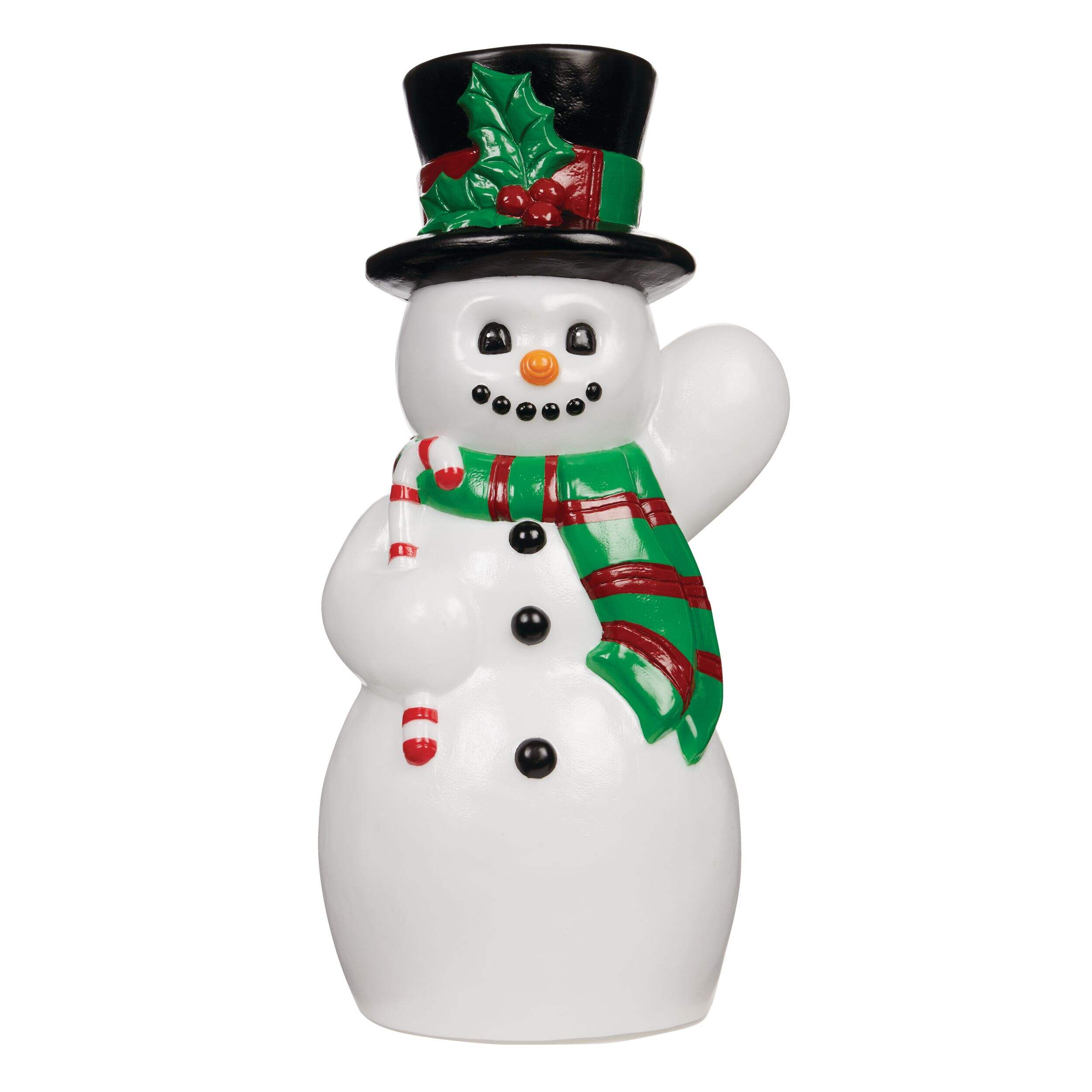 GEMMY Heritage Blowmold Porch Greeter, Santa or Snowman Front_Flat