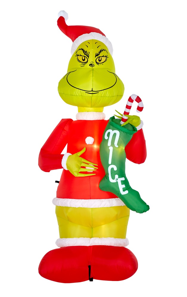 GEMMY Inflatable Giant Grinch, 9ft Canadian Tire