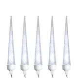 NOMA Northern Shimmer 10 Icicle Christmas Lights, 90 LED Lights, Pure White, 10-ft CloseUp