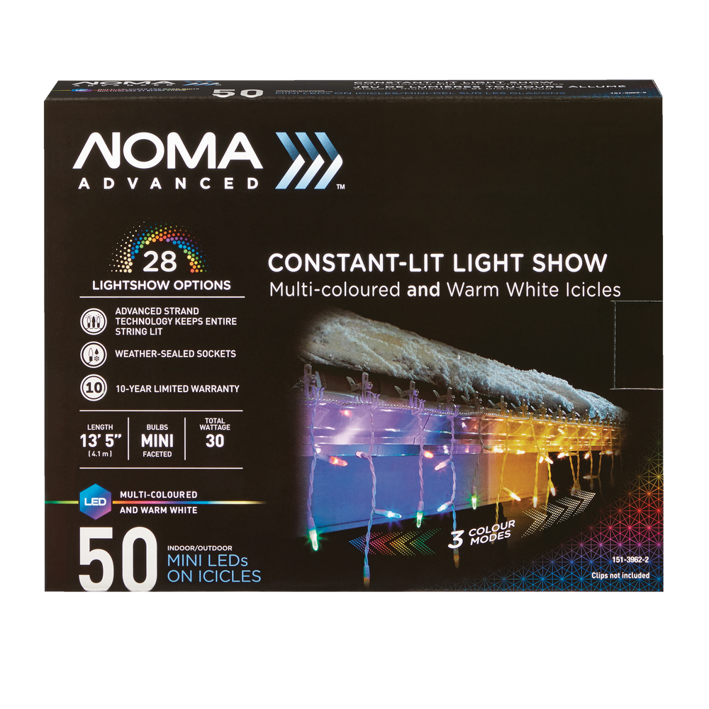 NOMA Advanced ConstantLit Lightshow 50 LED Icicle Lights Canadian Tire