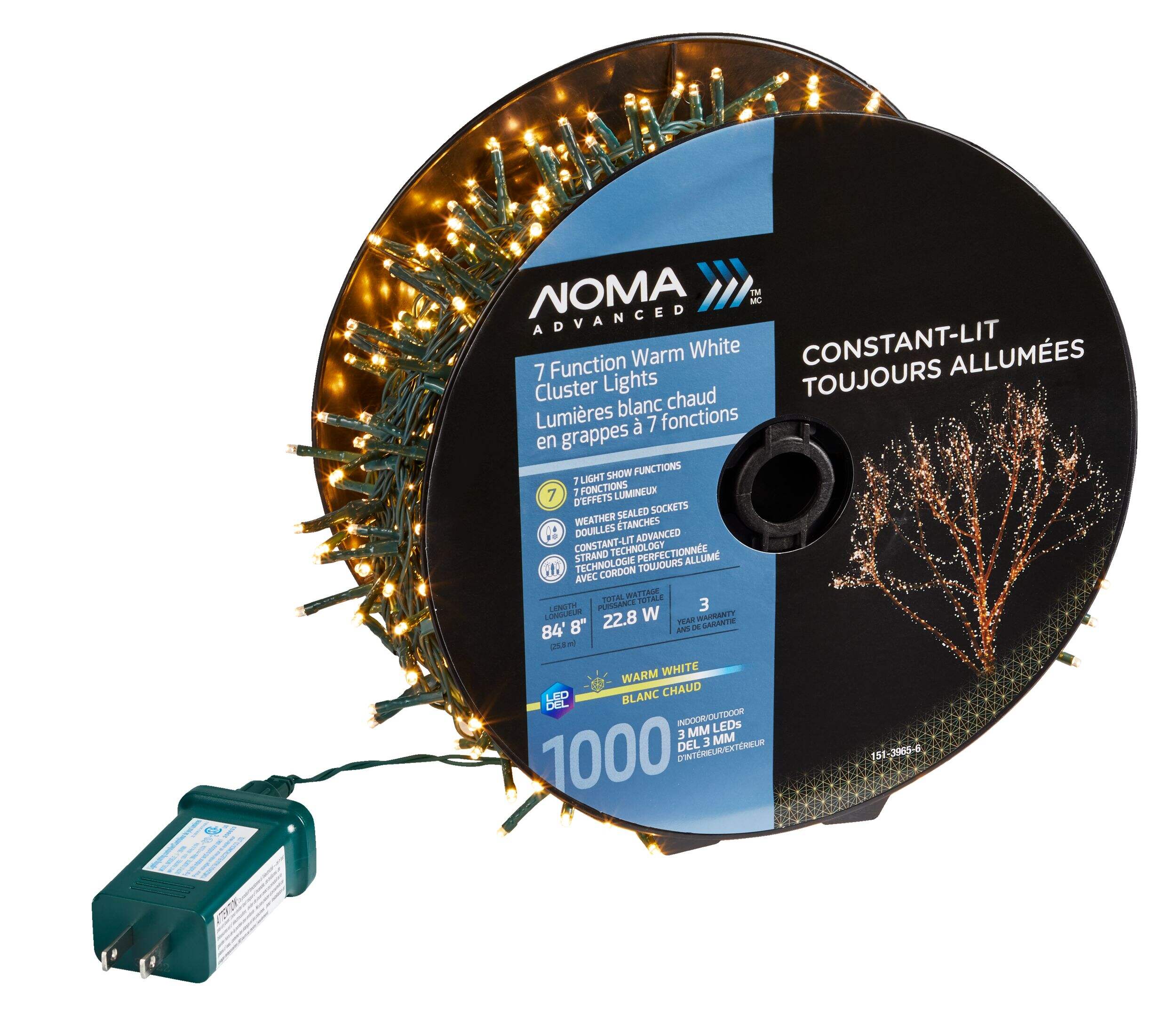 NOMA Advanced Cluster Lightshow 1000 LED Lights, Warm White Canadian Tire