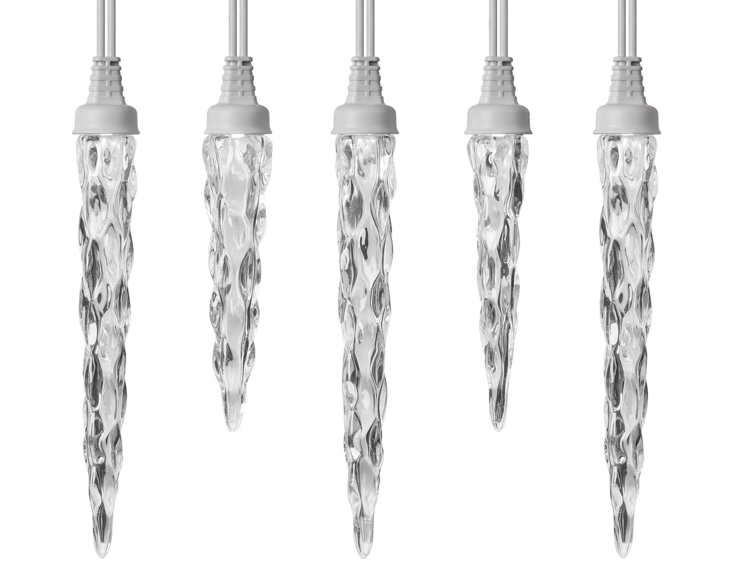 Noma Advanced Smart Voice Command Icicle Christmas Lights, 24-ft 6" CloseUp