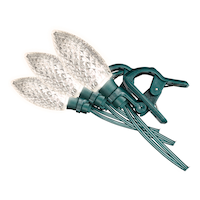 NOMA Quick-Clip 100 C9 LED Christmas Lights, White CloseUp