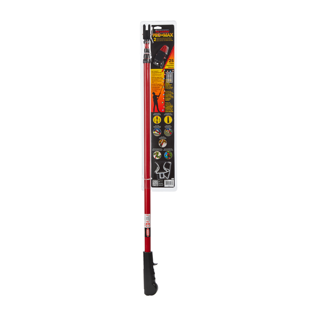 No Ladder Pro MAX Quick Release Christmas Lights Hanging Pole Kit