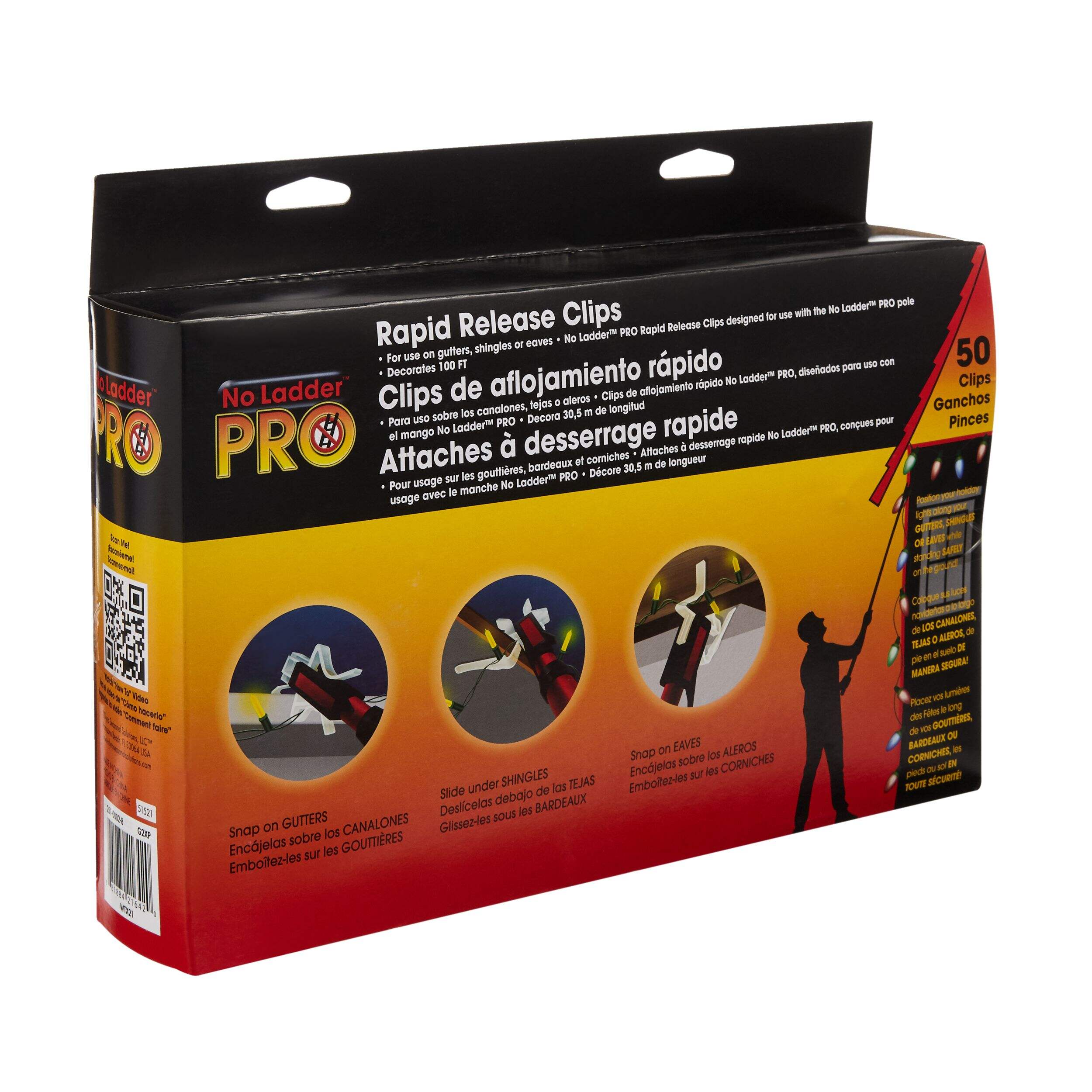 No Ladder Pro Quick Release Christmas Lights Clips, 50pk Canadian Tire