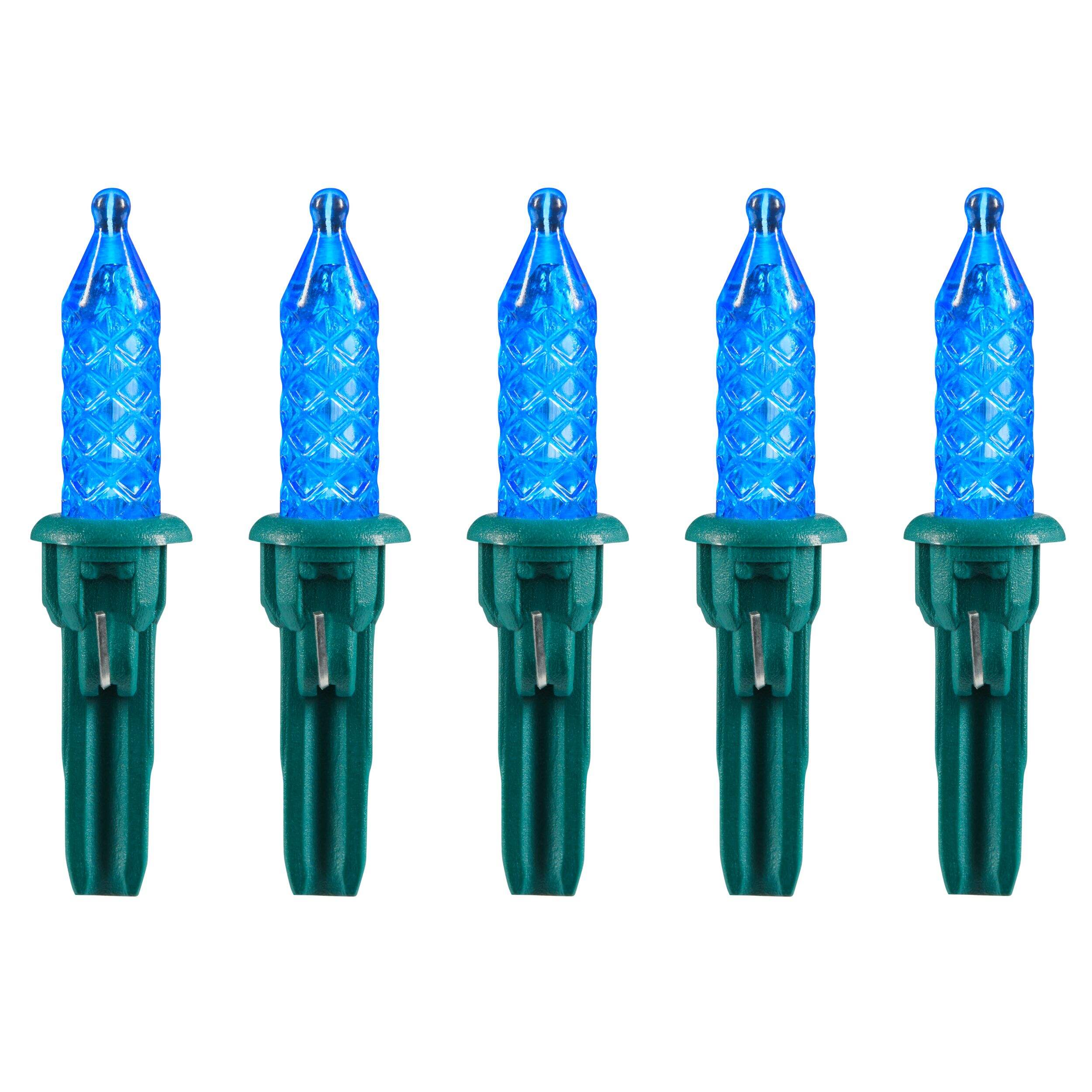 NOMA Mini LED Christmas Replacement Bulbs, Blue Front_Flat