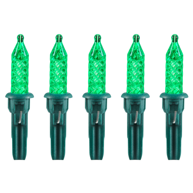 NOMA Mini Christmas Lights Replacement Bulbs, 5 LED Lights, Green
