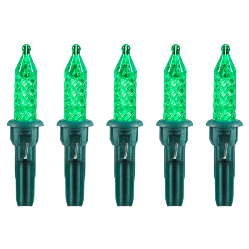 NOMA Mini Christmas Lights Replacement Bulbs, 5 LED Lights, Green