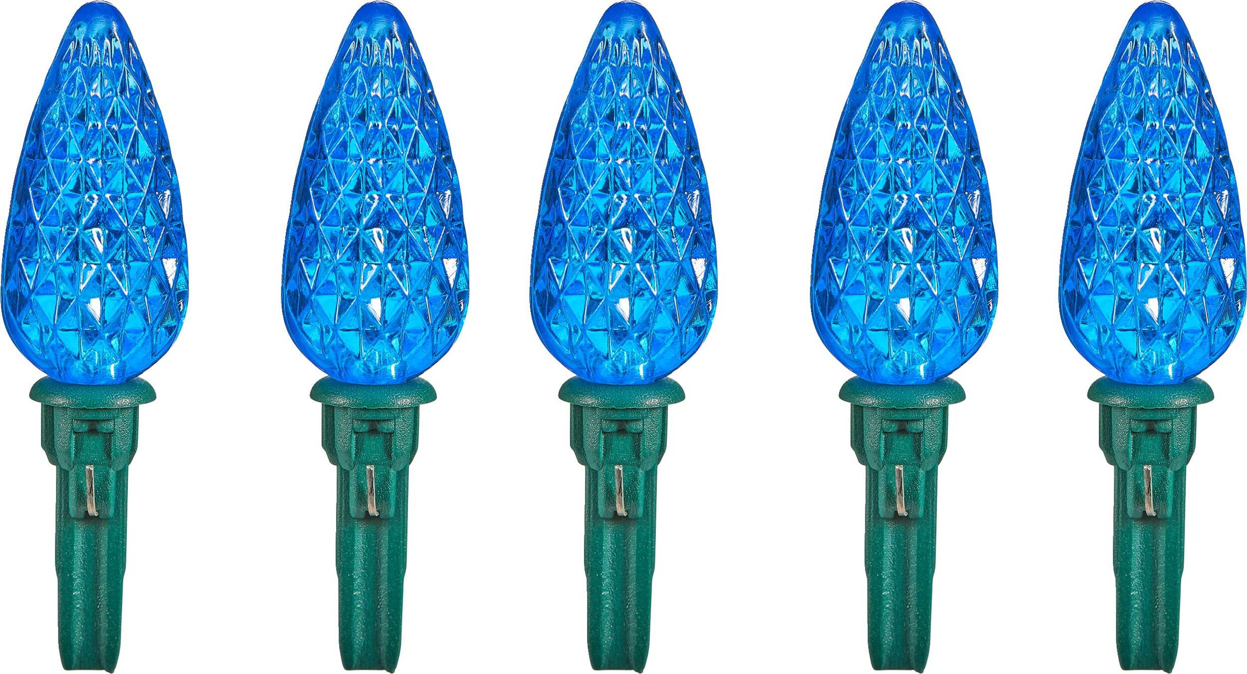 Ampoules à DEL C6 de rechange pour guirlandes de Noël NOMA, bleu Front_Flat