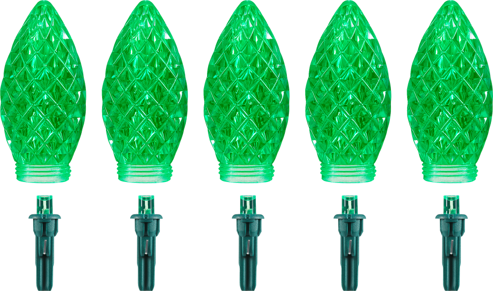 NOMA C9 Christmas Lights Replacement Bulbs, 5 LED Lights, Green