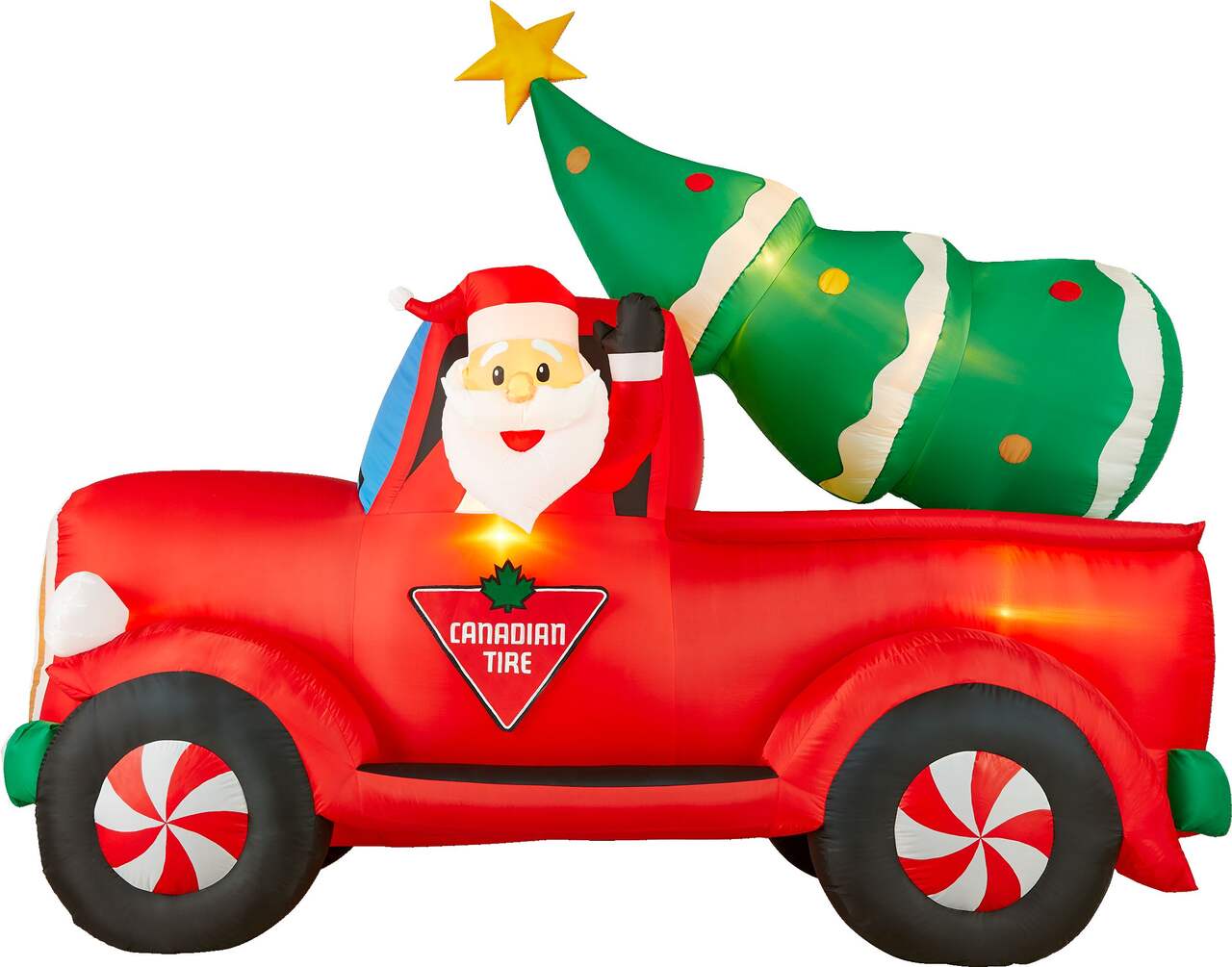 Gemmy Airblown® Canadian Tire Red Truck Christmas Decoration, 8.5-ft