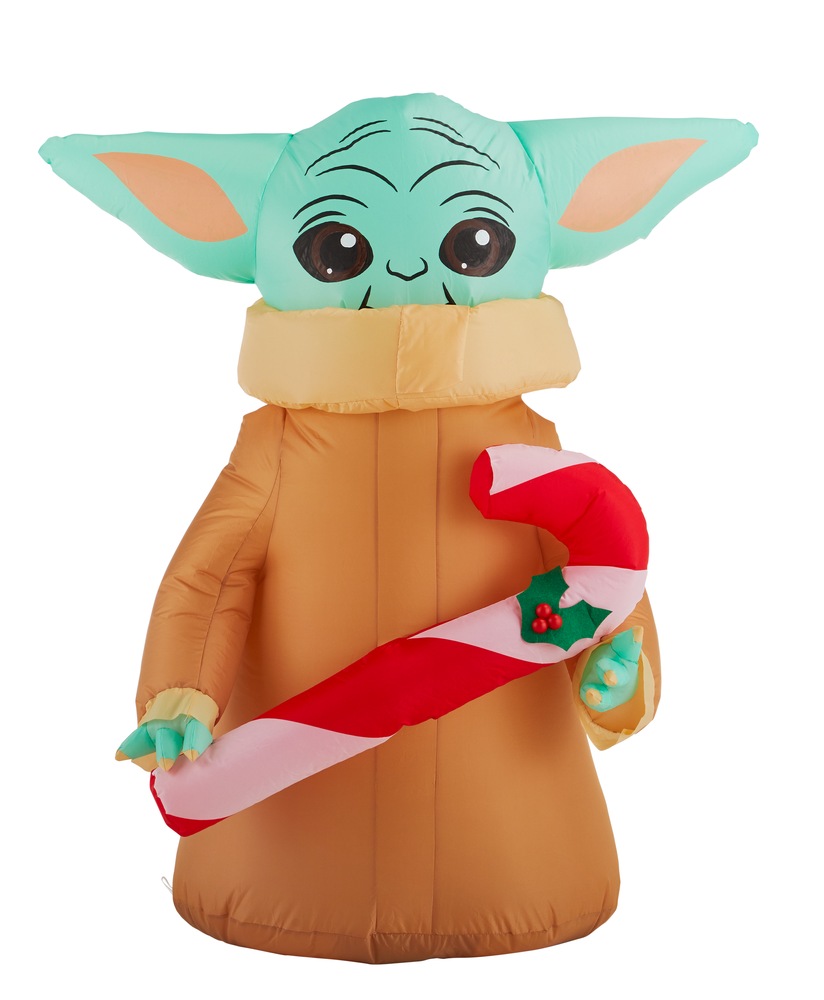GEMMY Inflatable baby Yoda Christmas Decoration SelfInflating, 3.5ft