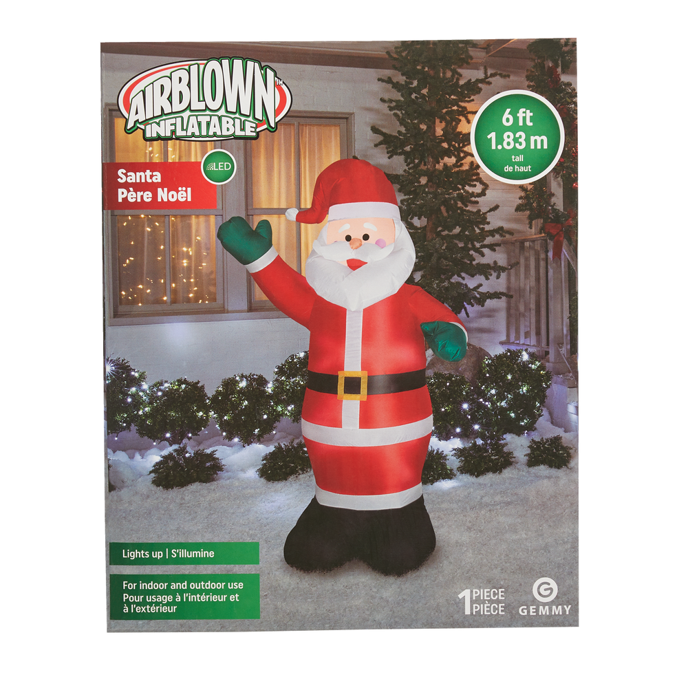 GEMMY Inflatable Santa or Snowman, Assorted, 6ft Canadian Tire