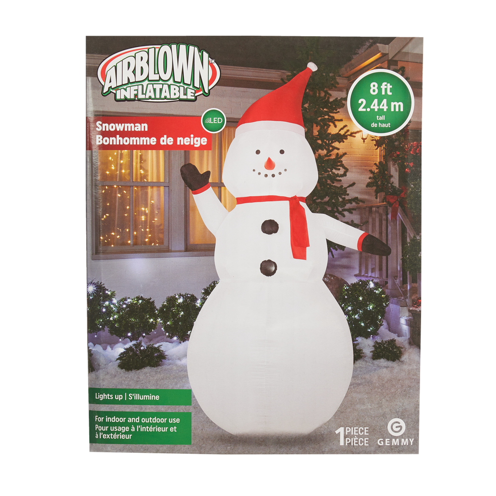 Airblown® Snowman Christmas Decoration, 8ft Canadian Tire