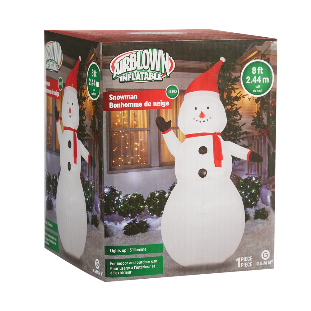 Airblown® Snowman Christmas Decoration, 8ft Canadian Tire