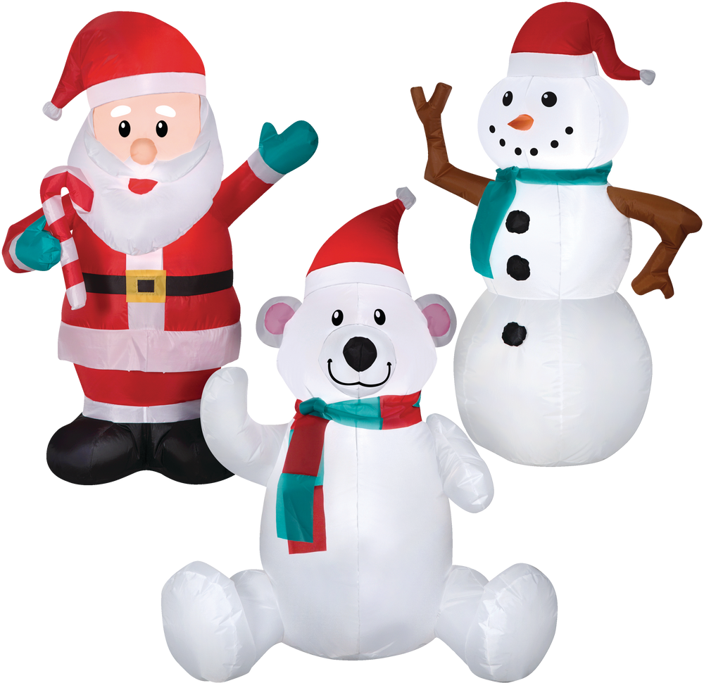 GEMMY Inflatable Snowman Christmas Decoration SelfInflating, 3.5ft