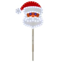 CANVAS Santa Marquee Sign Stake with LED Lights Front_Flat