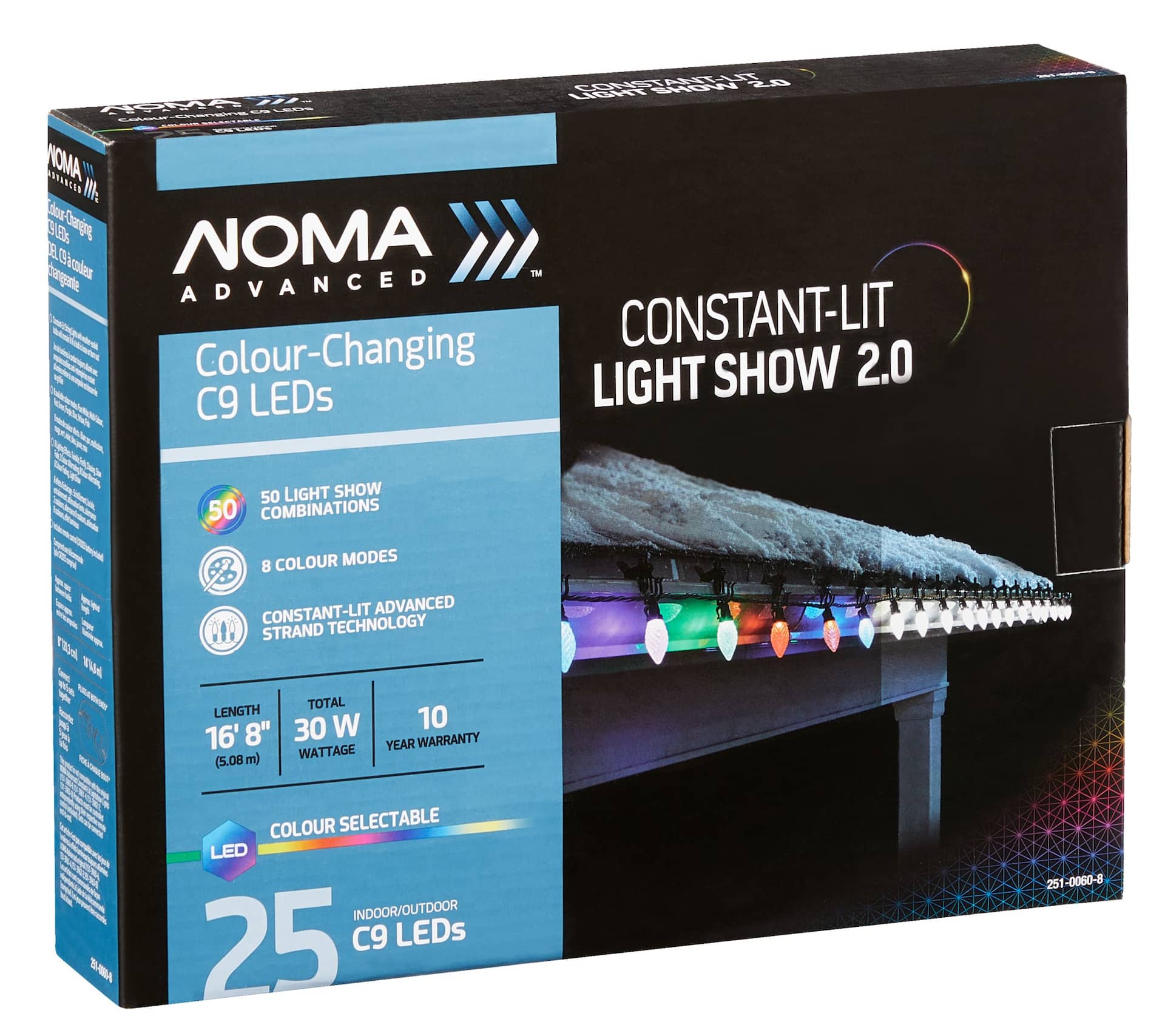 Advanced Lightshow 25 C9 LED Lights, Colour-Changing NOMA