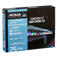 NOMA Advanced Lightshow 25 C9 LED Christmas Lights, 16-ft 8", Colour-Changing Front_Angled_Right