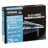Jeux de lumières de Noël à DEL C9 à effets lumineux NOMA Advanced, couleurs changeantes, 16 pi 8 po, paq. 25 Front_Angled_Right