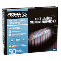 Lumières à DEL à effets spéciaux NOMA Advanced C6, couleurs changeantes, paq. 50 Front_Angled_Right