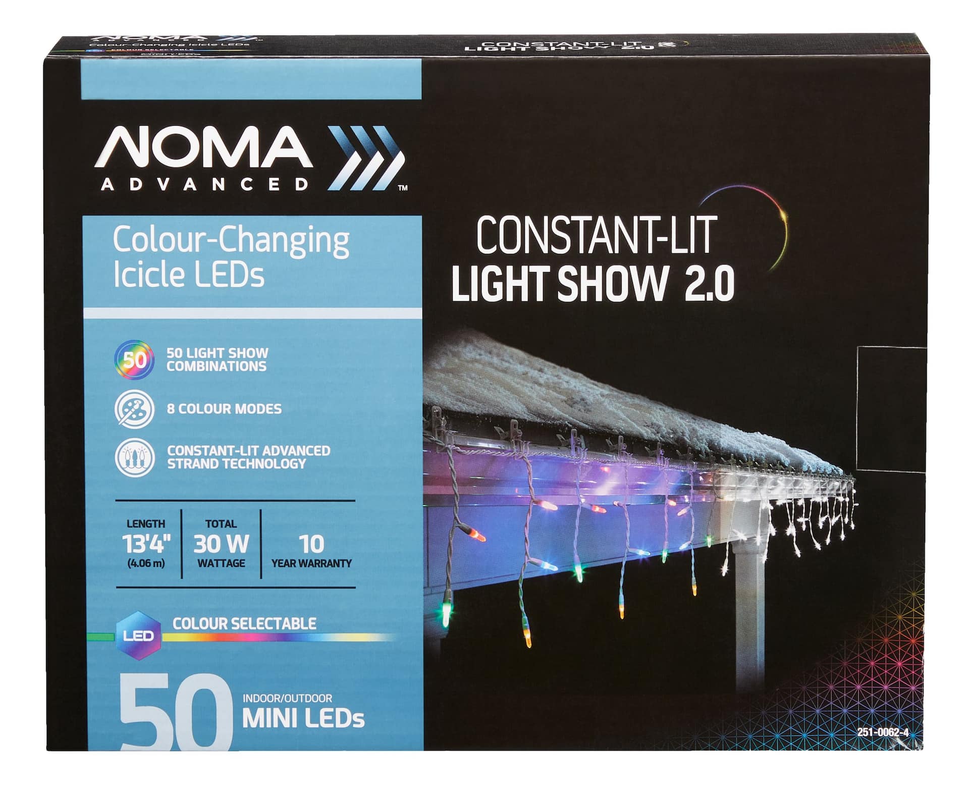 Advanced Lightshow 50 Icicle LED Lights, ColourChanging NOMA