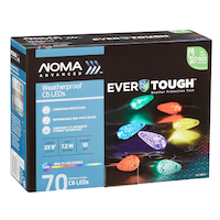NOMA Advanced EverTough 70 C6 LED Christmas Lights, 23-ft 8", Multicoloured Front_Angled_Right