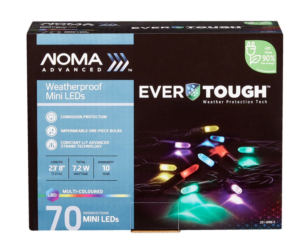 NOMA Advanced Evertough Christmas Lights, 70 LED Lights, Multicolour Canadian Tire NOMA Advanced Evertough Christmas Lights, 70 LED Lights, Multicolour Canadian Tire