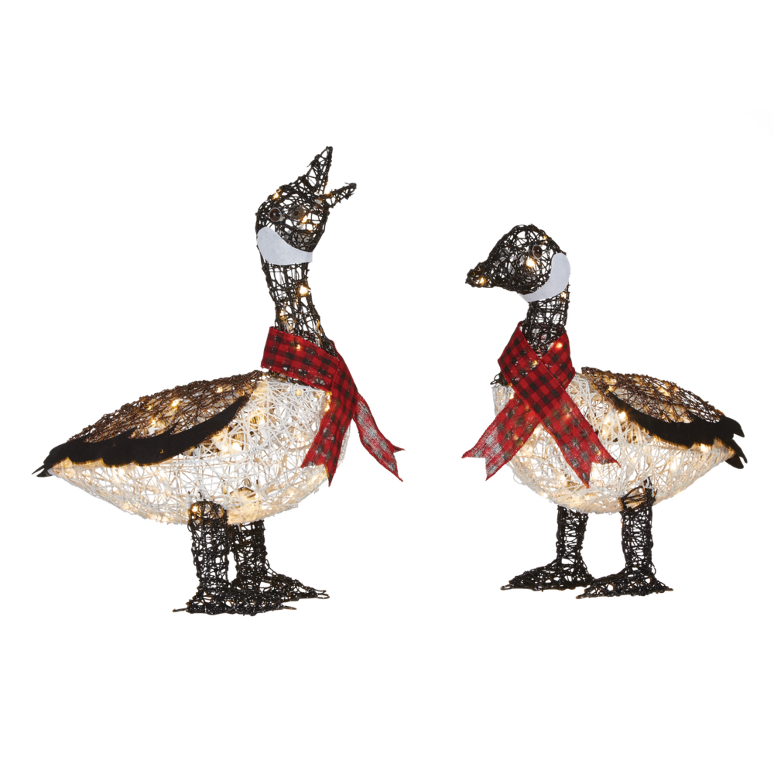 CANVAS LED Canadian Cabin Geese Christmas Decoration, 2-pack Composite_or_Mixed