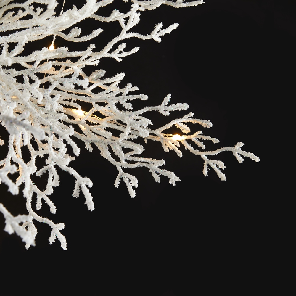 CANVAS Winter Wonderland Flocked Tree Christmas Decorations, 300 LED