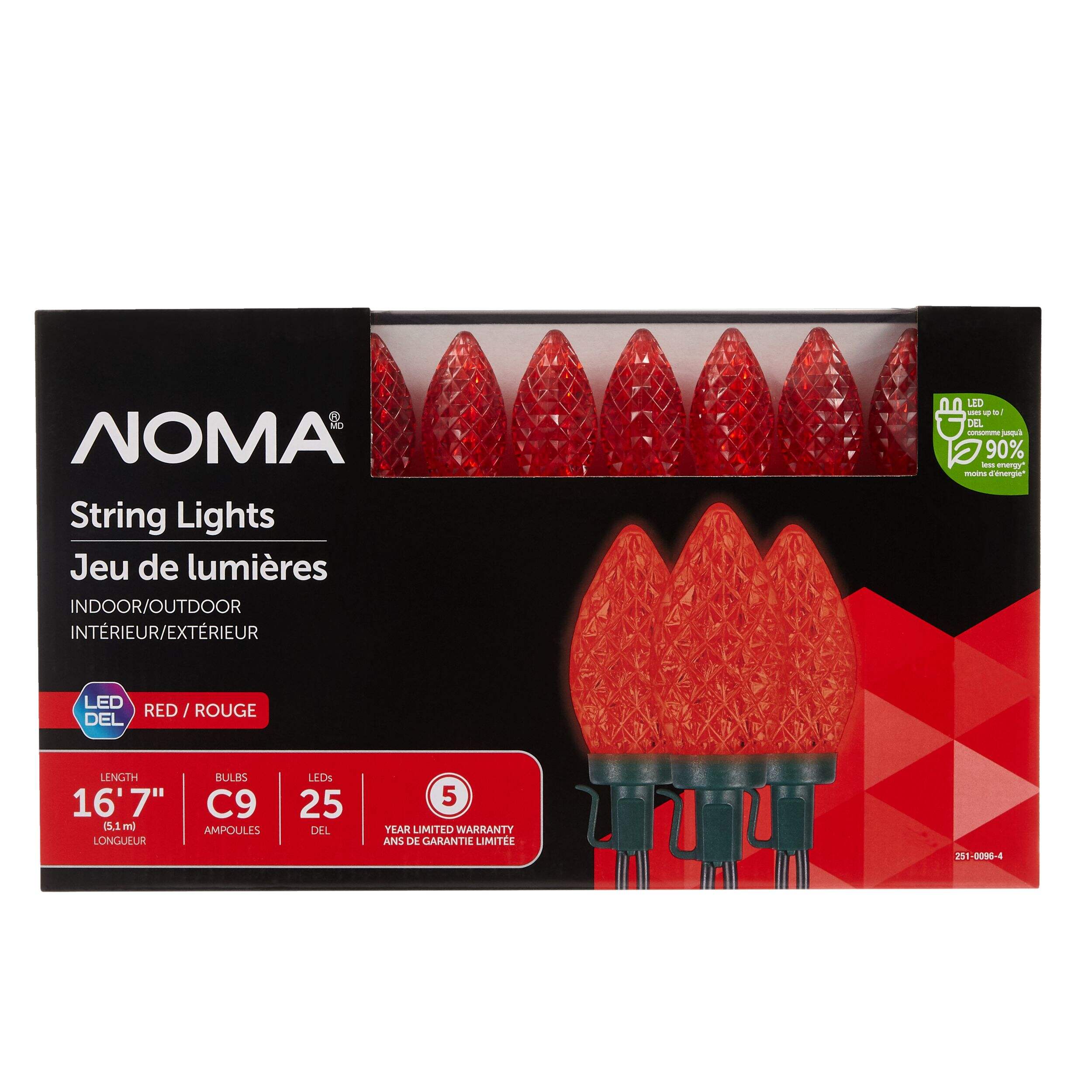 NOMA Outdoor 25 C9 LED Lights, Red Canadian Tire
