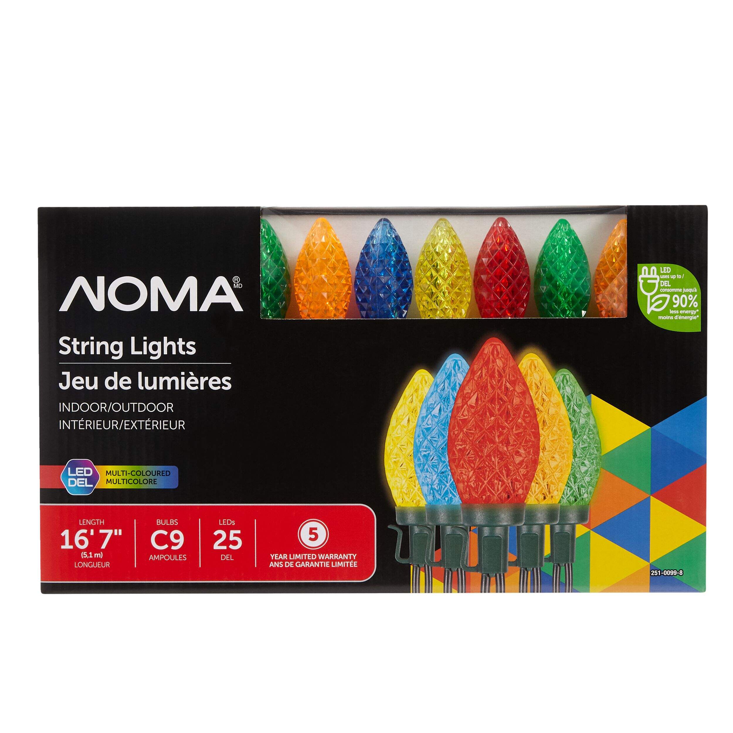 NOMA Outdoor 25 C9 LED Lights, Multicoloured Canadian Tire