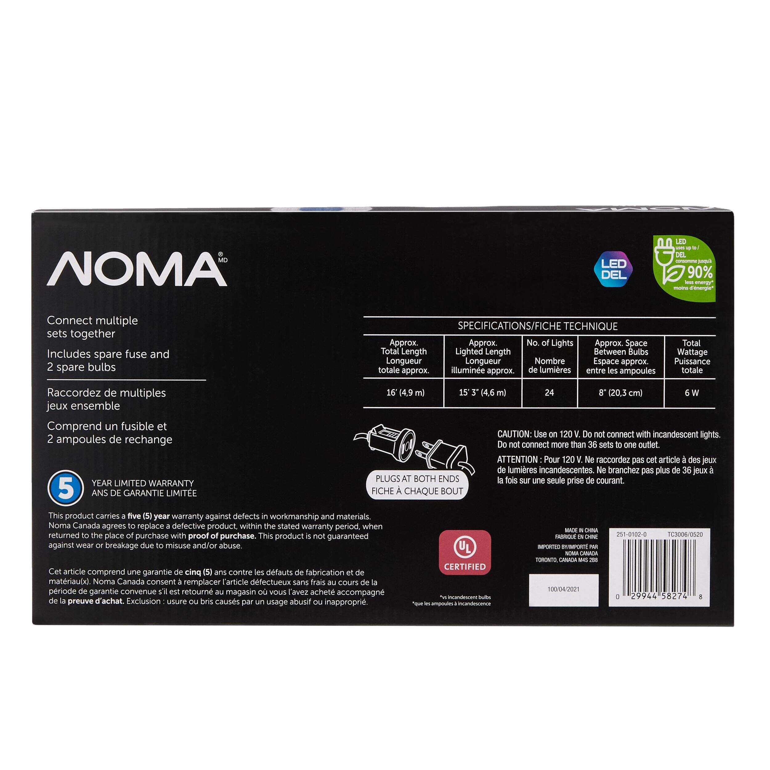 NOMA Outdoor 24 C9 LED Lights, Blue/Pure White Canadian Tire