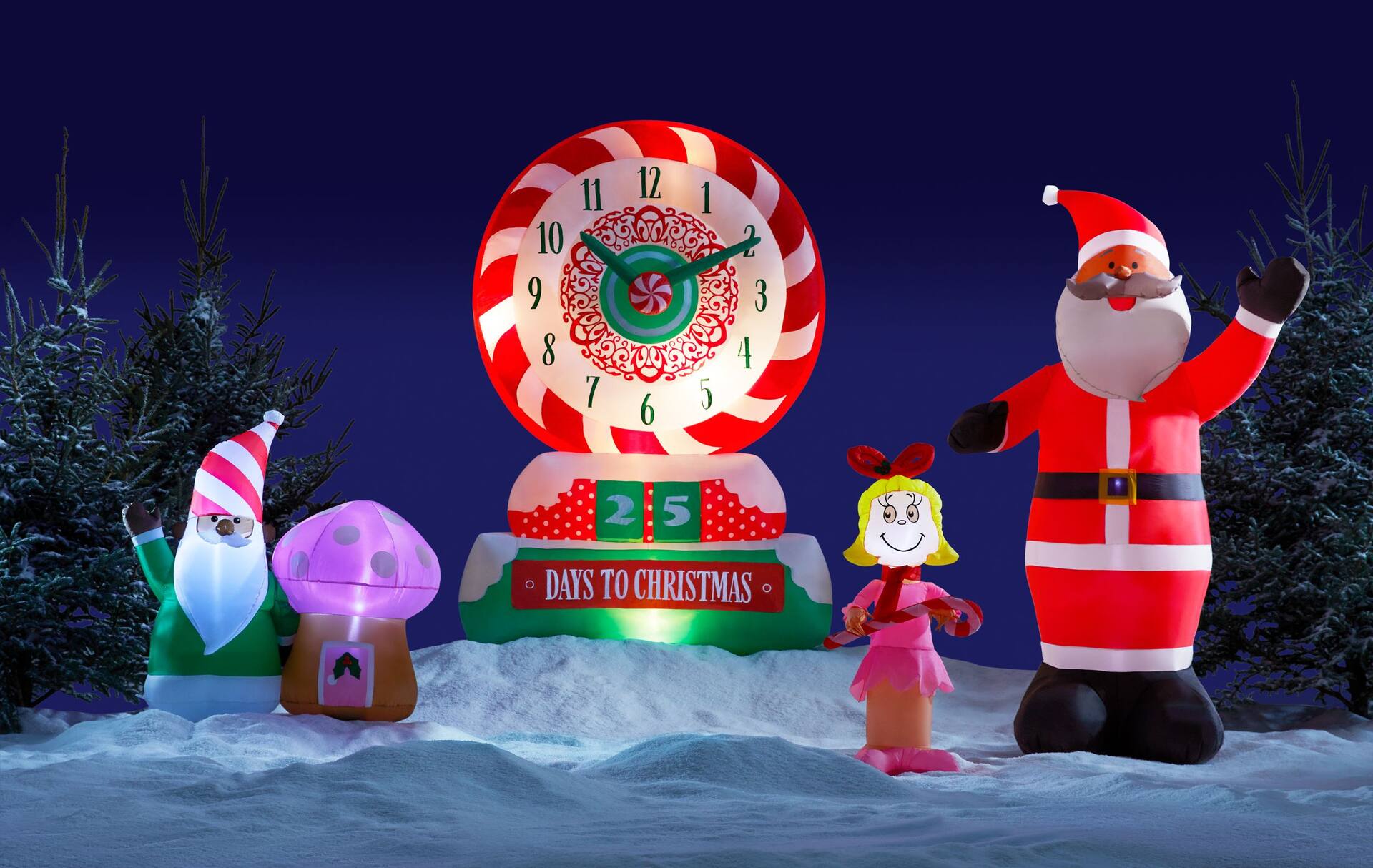 9ft inflatable Santa Christmas deals Countdown