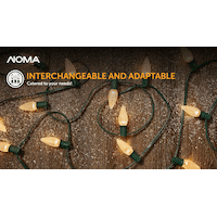 NOMA Advanced Custom Indoor & Outdoor C9 Weather Seal Joint for Christmas Lights, 25-pc Front_Flat
