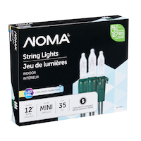 Mini lumières de Noël à DEL d'intérieur NOMA, blanc froid, 35 ampoules, 12 pi Front_Angled_Right