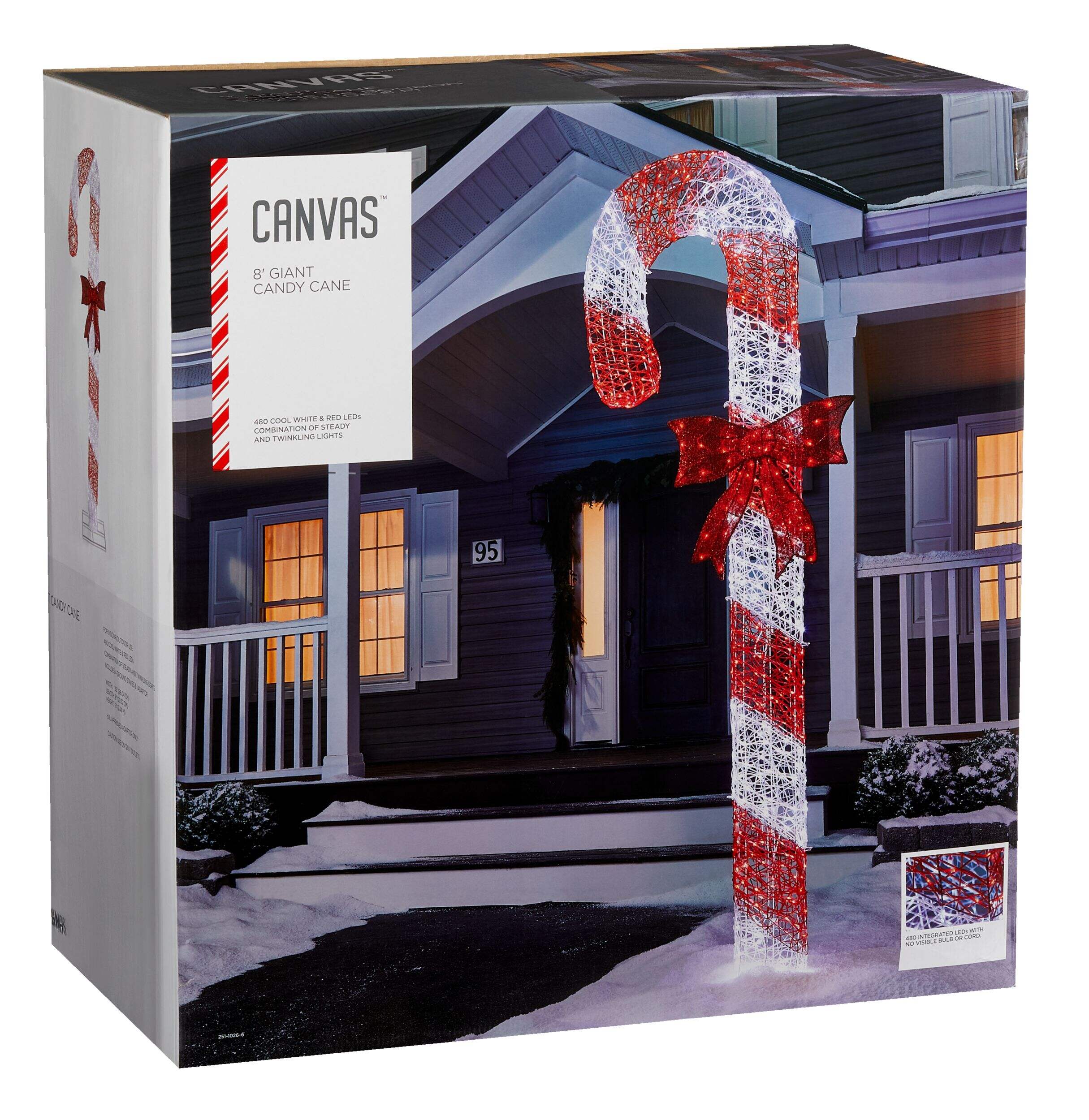 CANVAS LED Whimsical Candy Cane Decoration, 8ft Canadian Tire