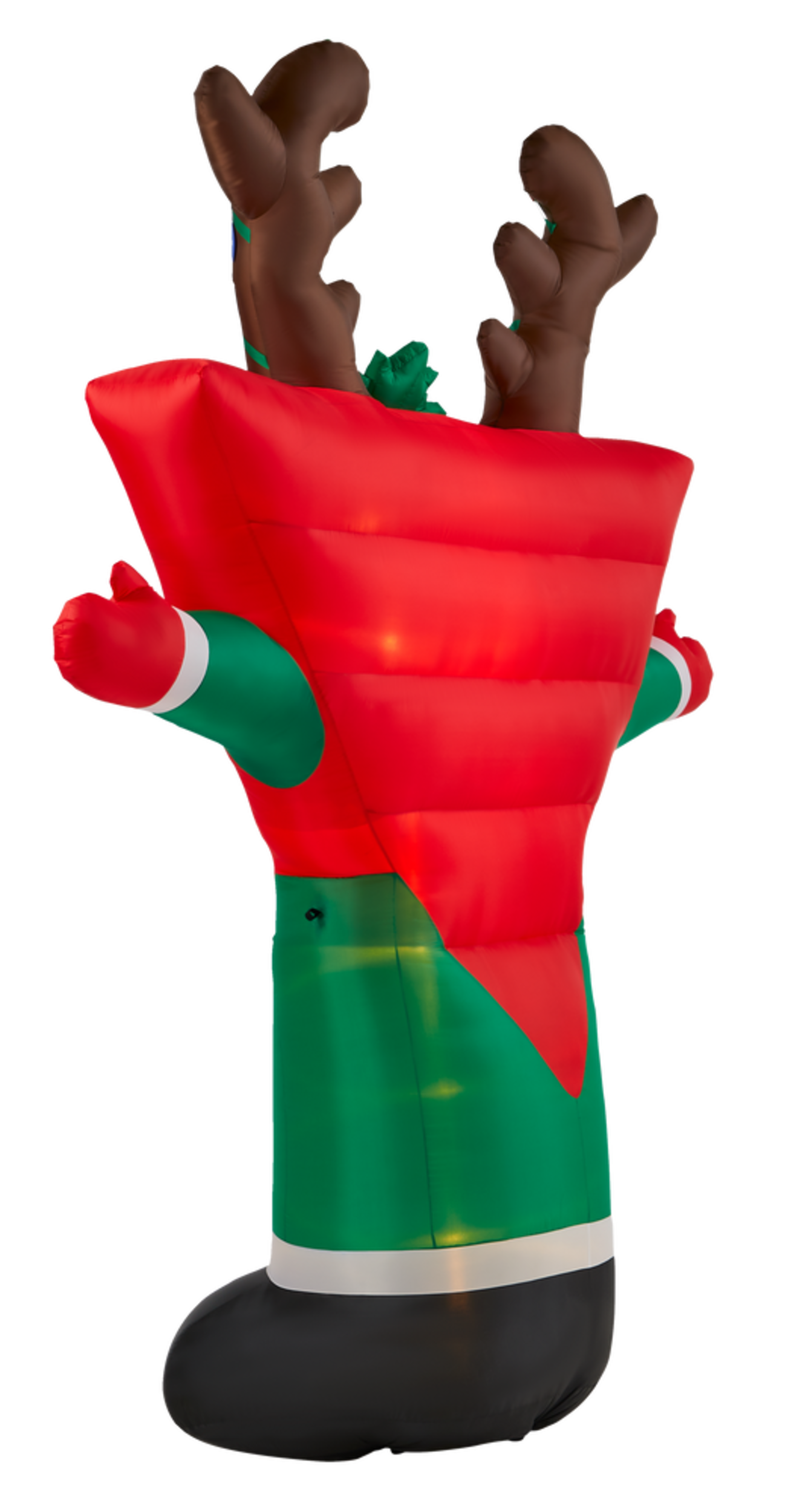 Gemmy Airblown® Canadian Tire Logo with Reindeer Antlers, Christmas