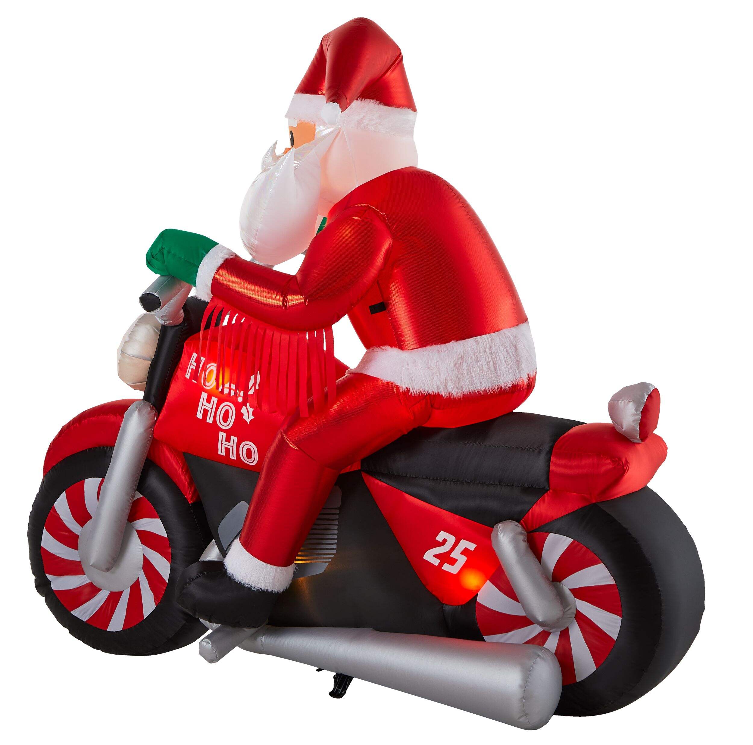 Santa On A Motorcycle Christmas Decoration 