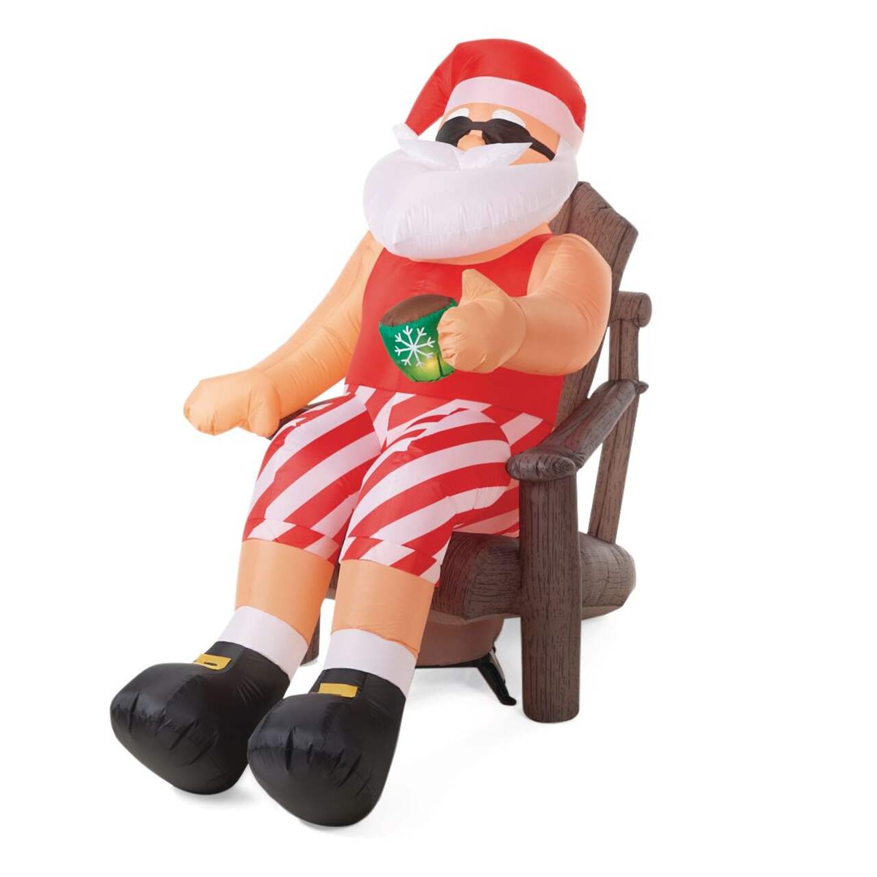 Gemmy Airblown® Santa with Muskoka Chair, Christmas Décorations
