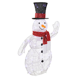 NOMA Advanced Voice, Colour and Motion Control Snowman, 3-ft, 5-in (1 m), Multi-Colour Front_Three_Fourths_Angled_Right