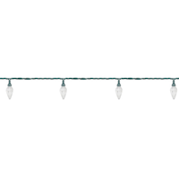 Lumières de Noël à DEL C9 NOMA L35 Advanced EverTough, 70 ampoules, blanc pur, 23 pi 4 po CloseUp