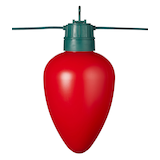 For Living, Jumbo C9 Bulb for Christmas Lights, Red CloseUp