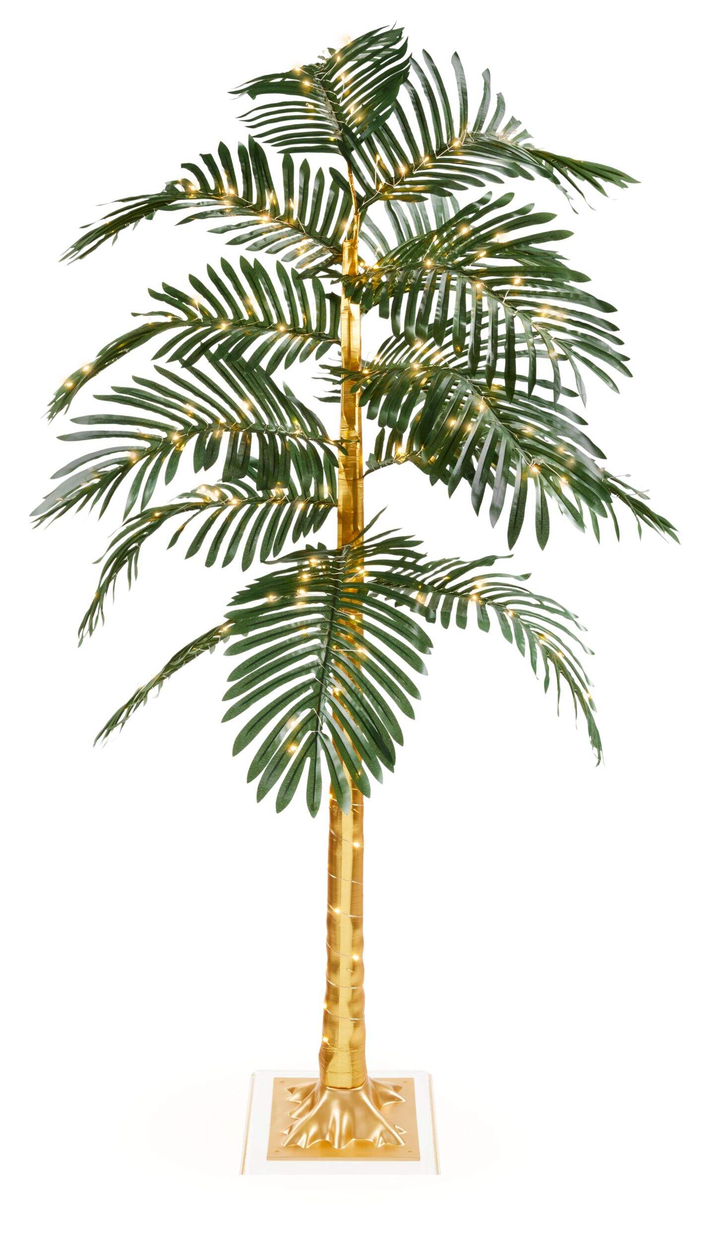CANVAS 5'9" LED Palm Tree Christmas Decoration Front_Flat