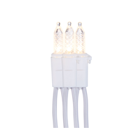 NOMA Outdoor Mini LED 70 Warm White Christmas Lights, 23-ft 6", White CloseUp
