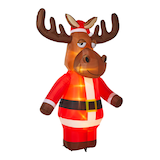 Gemmy Airblown® Pre-Lit Indoor/Outdoor Moose Santa Christmas Decoration, 9.5-ft Front_Three_Fourths_Angled_Right