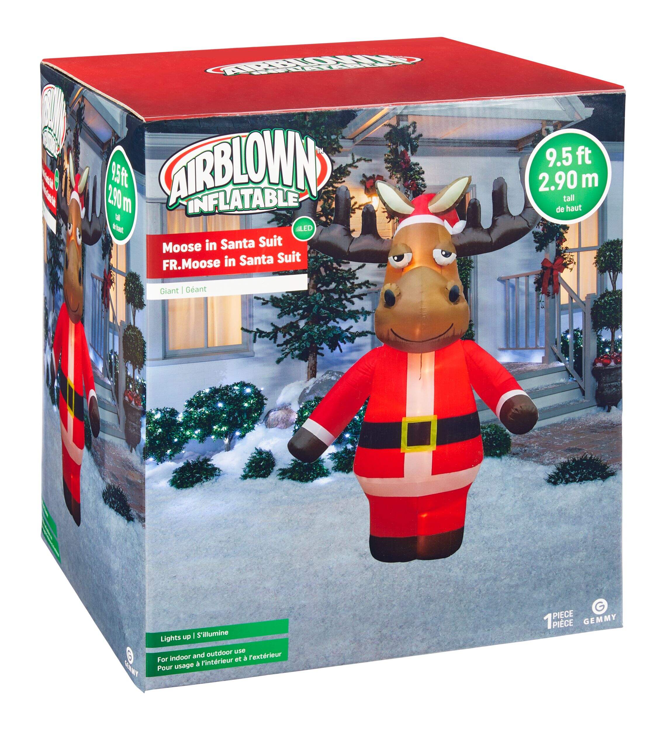 Gemmy Airblown® Pre-Lit Indoor/Outdoor Moose Santa Christmas Decoration, 9.5-ft Front_Three_Fourths_Angled_Right
